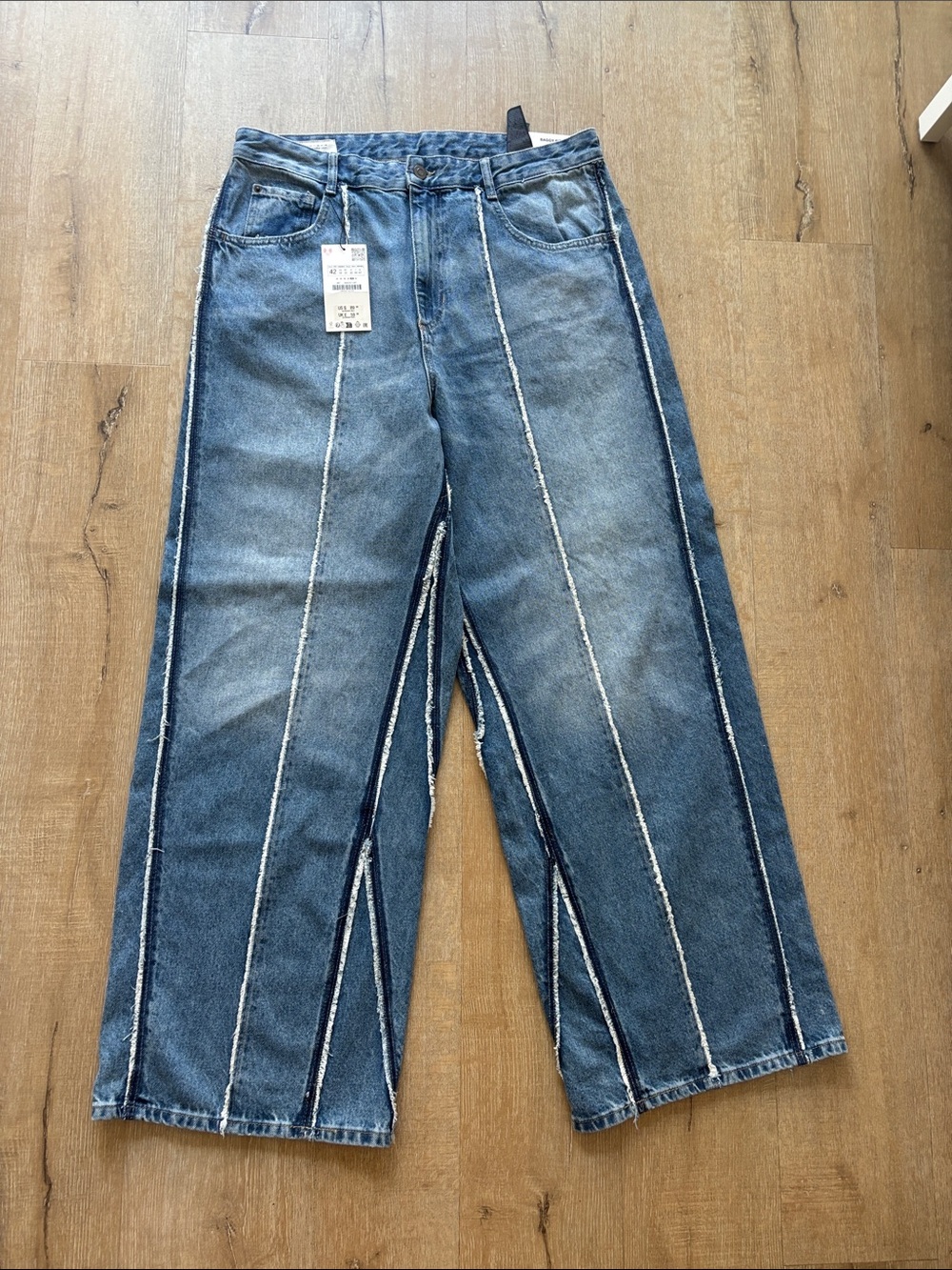 Zara Men's Straight Jeans in Blue